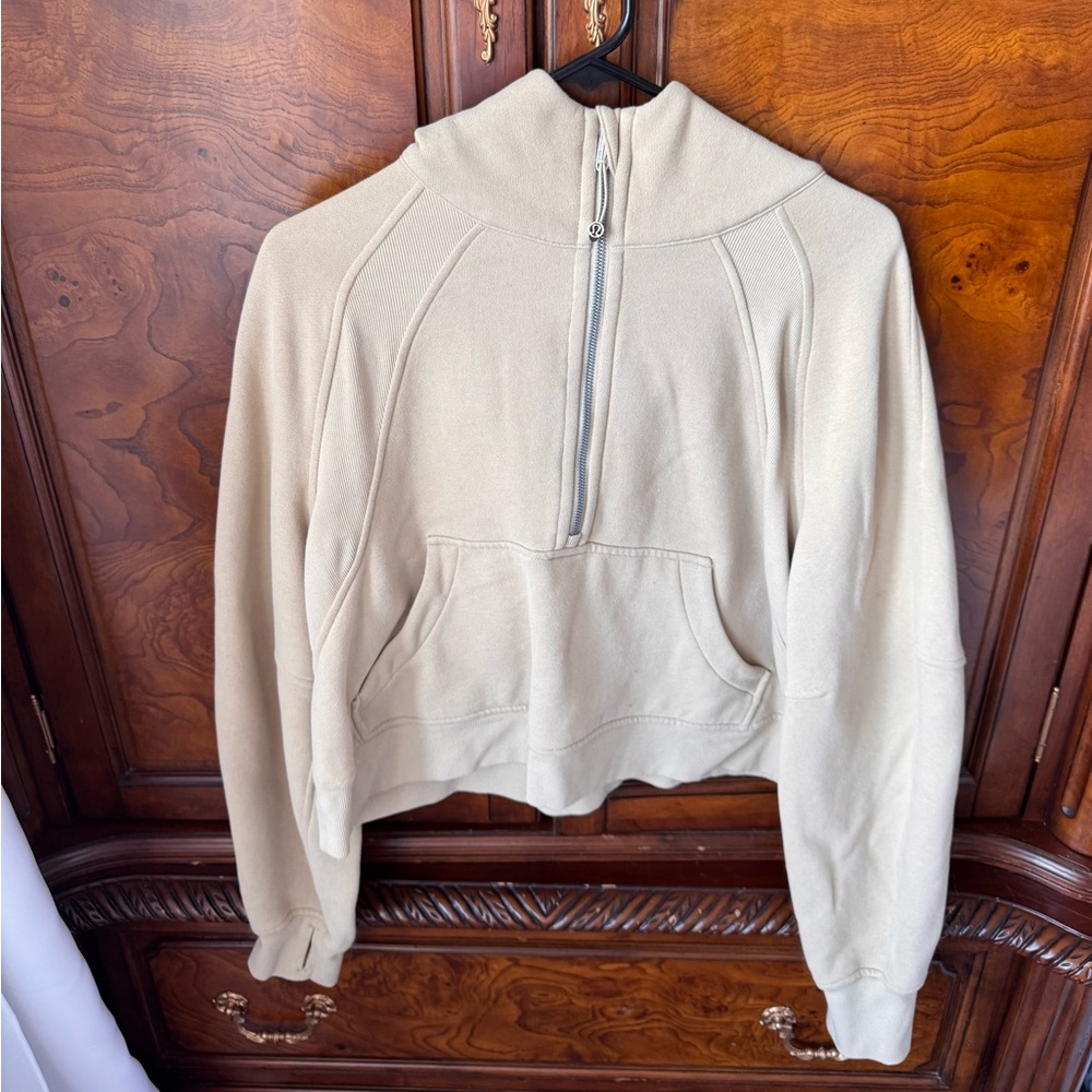 lululemon scuba oversized half-zip hoodie in the color trench M/L